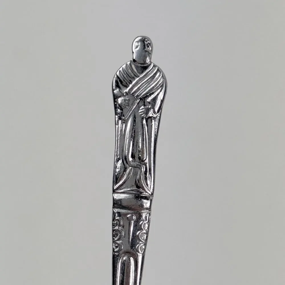 Vtg Apostle Napoleon Last Supper Collectible Spoons Lot of 4 Chrome Demitasse